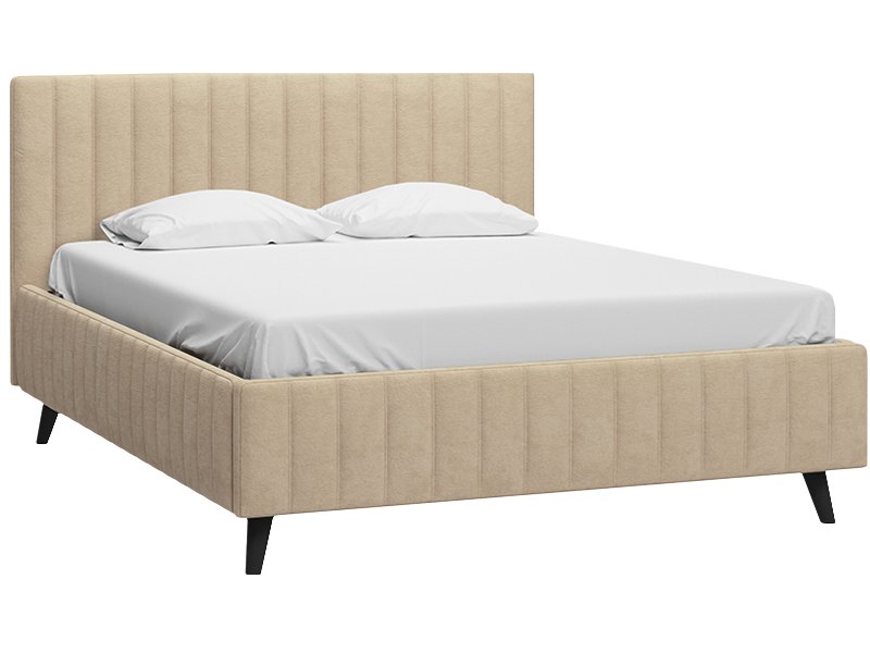 Кровать Маркфул 140 Велюр Песочный