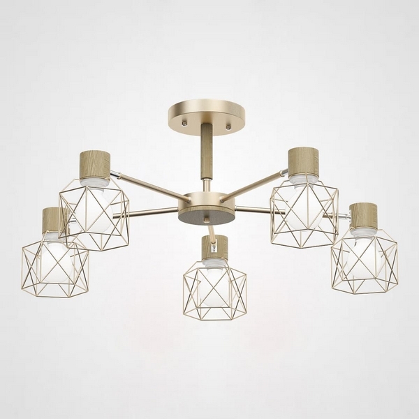 Потолочная люстра Corf B3 Champagne 5 Lamps ImperiumLoft Corf-B01 (189487-26)