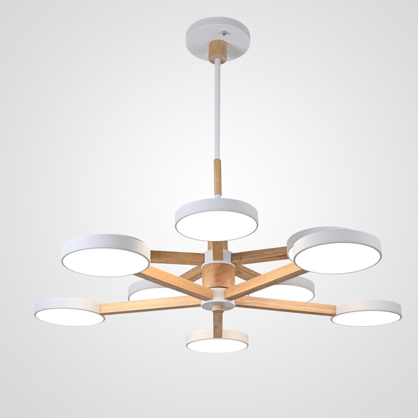 Потолочная люстра на штанге LED TURNA DBL L10 White ImperiumLoft Turna-Dbl01 (229079-26, Умный дом, WiFi, голосовое управление)