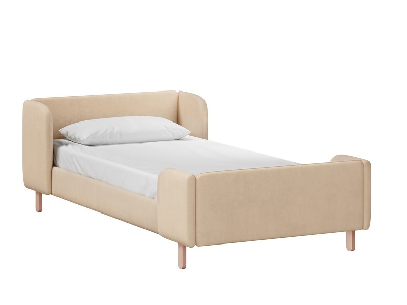 Детская кровать Анджи 90 Вельвет Бежевый