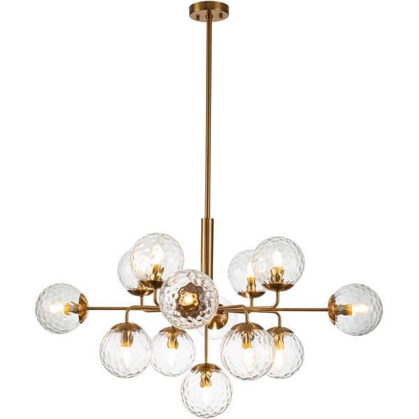 Люстра потолочная на штанге (11008/13P Brass) Indigo Cocoon V000121 в форме шара