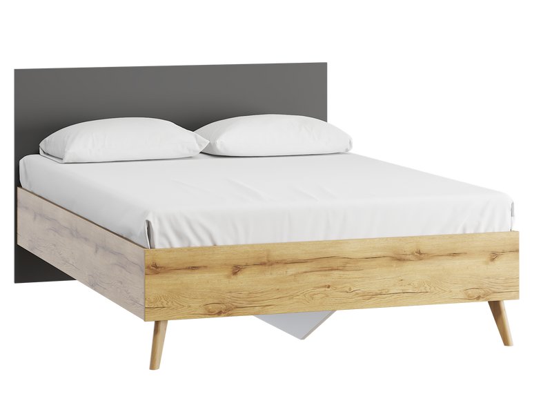 Кровать Нордик 140 Натуральный Серый