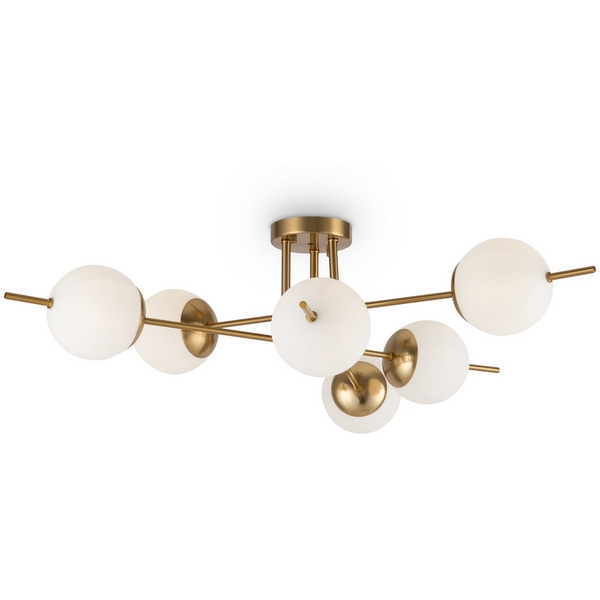 Потолочная люстра на штанге Freya Damask FR5205PL-06BS в форме шара