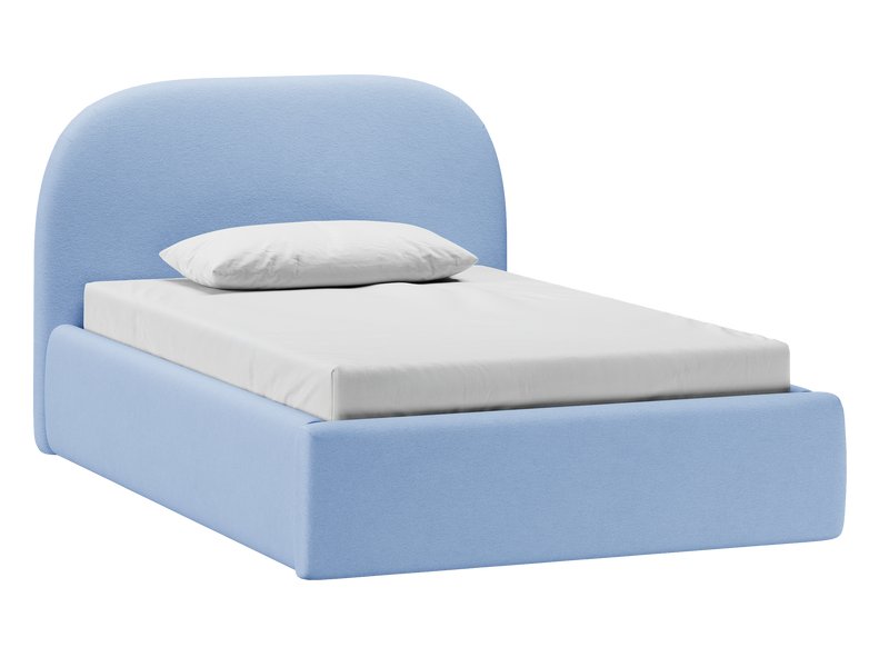 Кровать Кевия 120 Шенилл Голубой