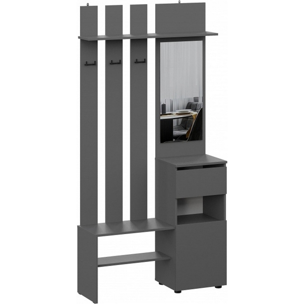 Прихожая Woodville Сибити графит серый арт.582748