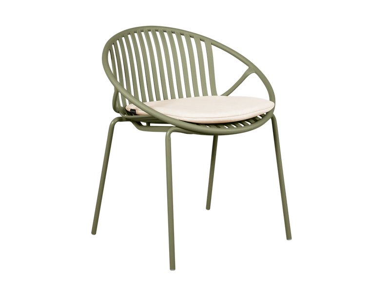 Стул Филлис Рогожка Белый/Оливковый