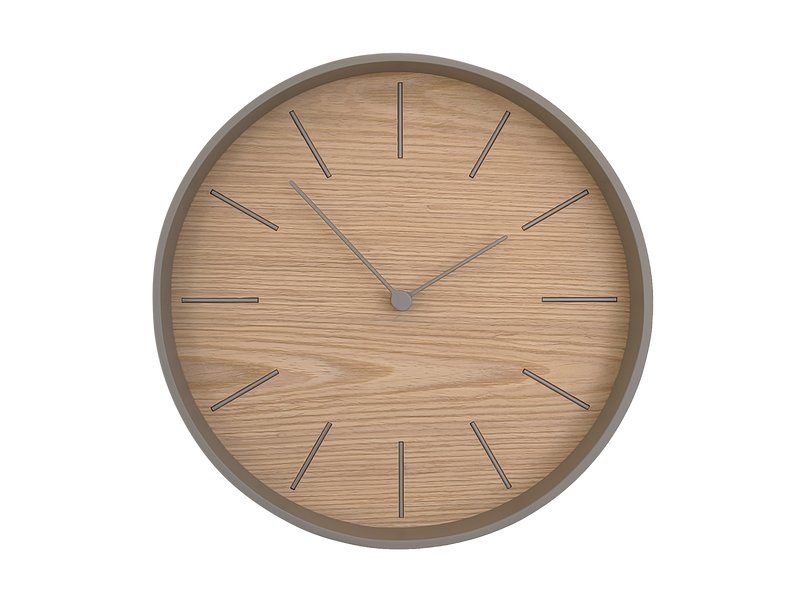 Часы Пако 34 Древесный натуральный/Бежевый