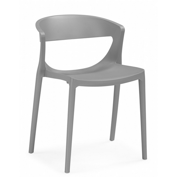 Пластиковый стул Градно жесткий серый 629339 Woodville