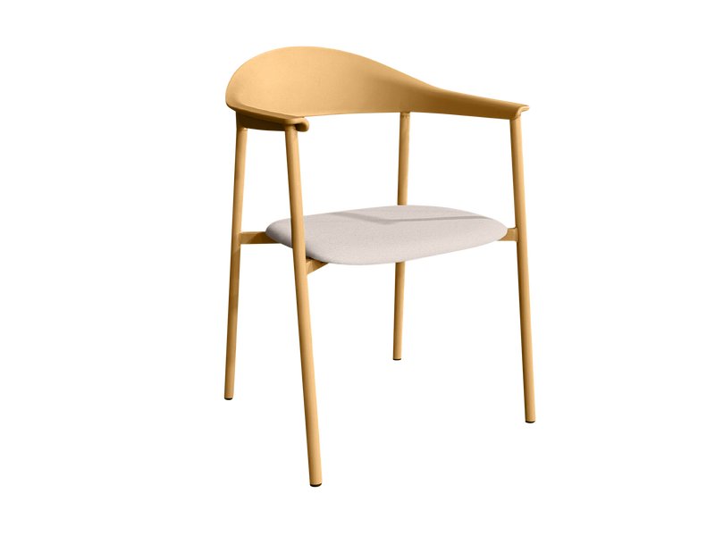 Стул Айла Рогожка Бежевый/Желтый