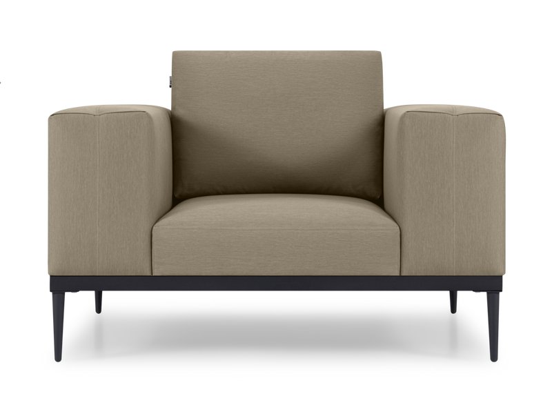 Кресло Хайленд Рогожка Бежевый/Черный