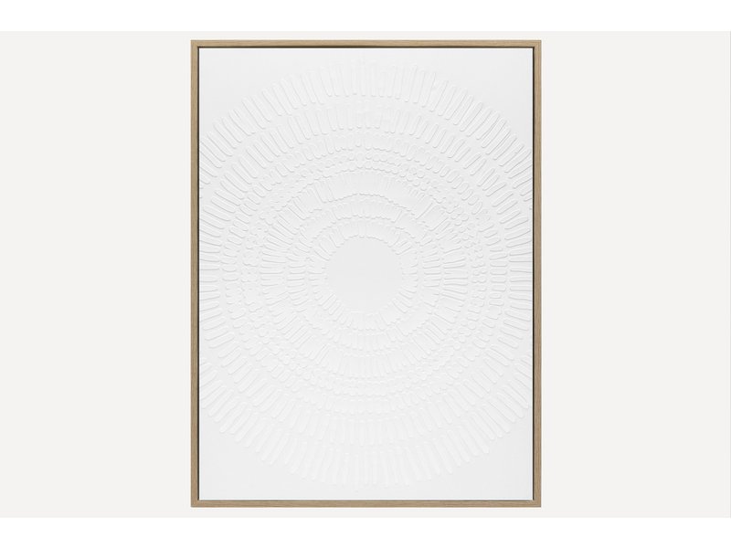 Картина Рельеф Круг Белый 60x80