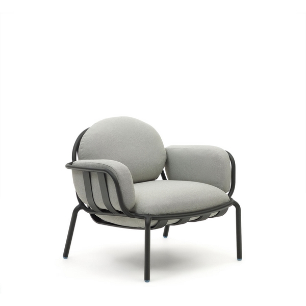 Кресло из ротанга La Forma (ex Julia Grup) Joncols (Серый/ Пенополиуретан)