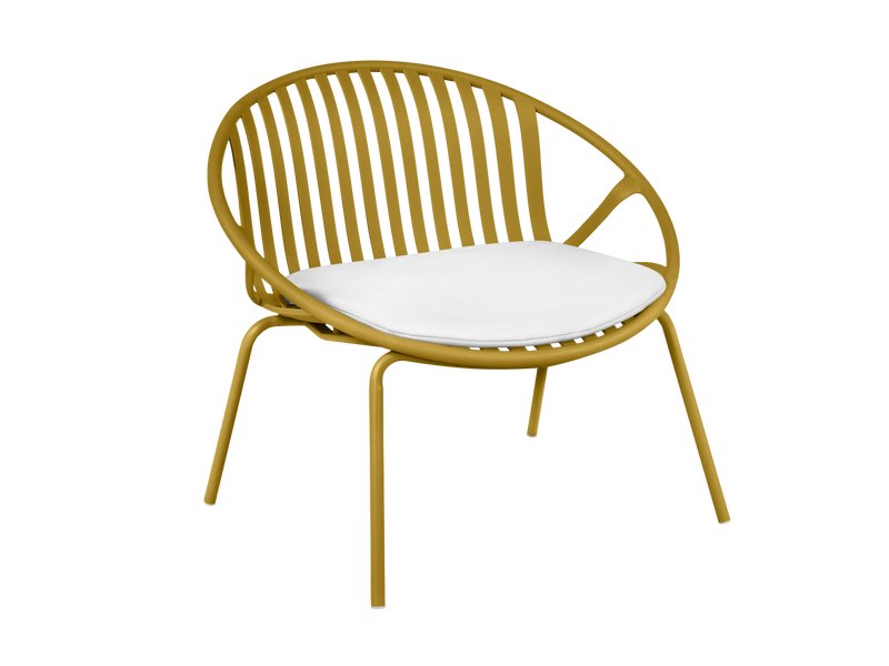 Кресло Филлис Рогожка Белый/Желтый