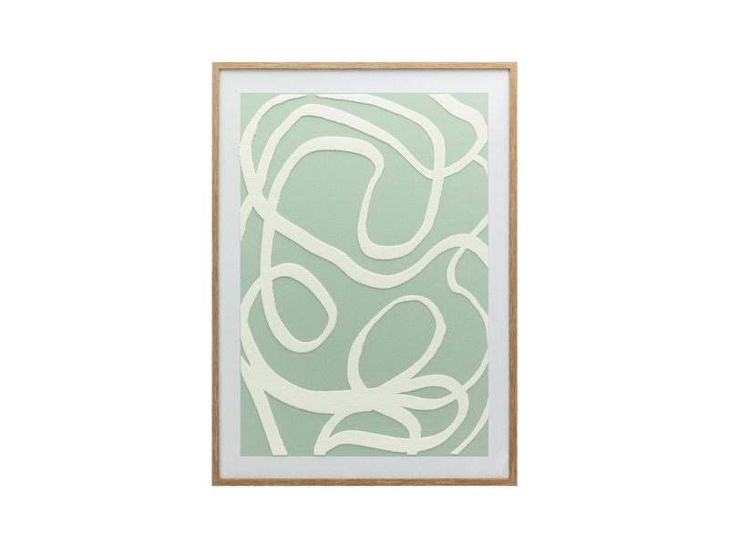 Картина Рельеф Линии Оливковый 50x70