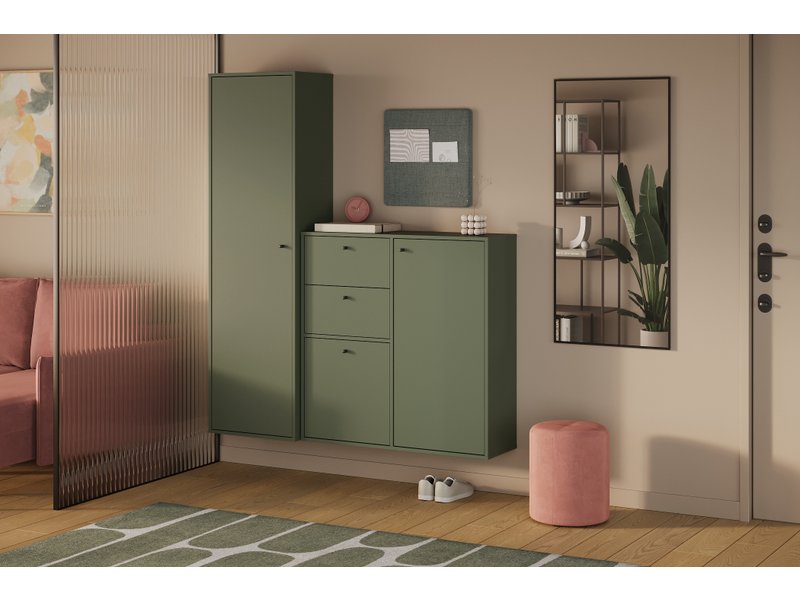 Модульная прихожая Сайрис 1 Оливковый