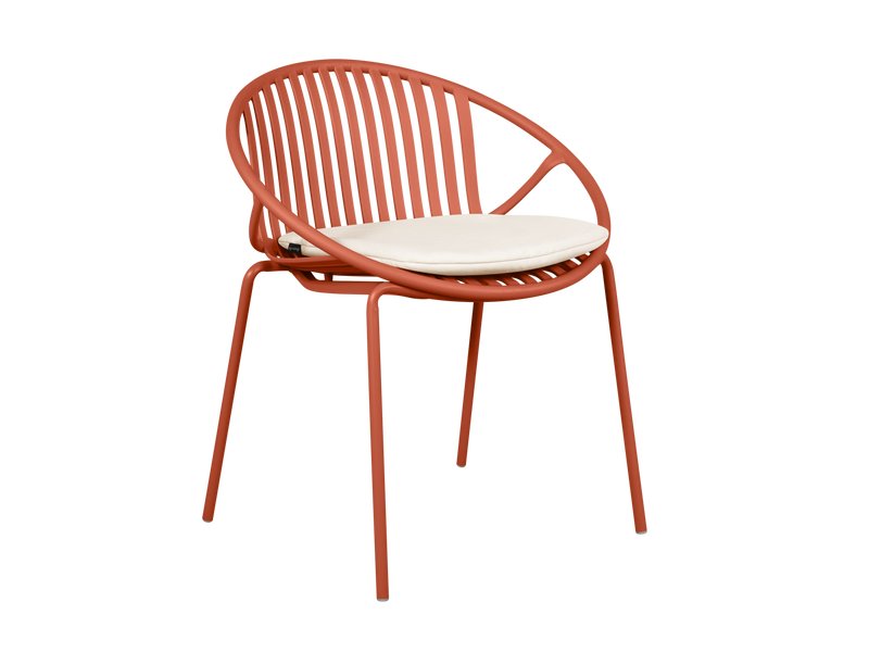Стул Филлис Рогожка Белый/Терракотовый