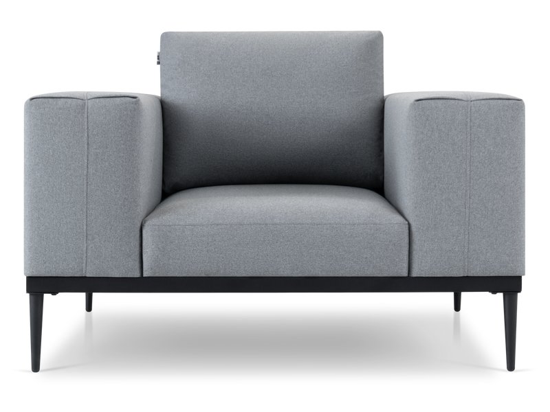 Кресло Хайленд Рогожка Серый/Черный