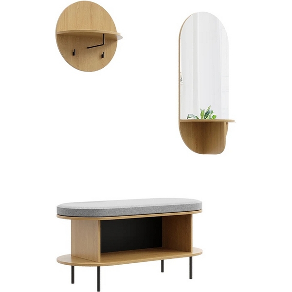 Композиция Movie №1 ОГОГО (арт.837838), (ЛДСП,Зеркало/Дуб Корбридж) ОГОГО Обстановочка!