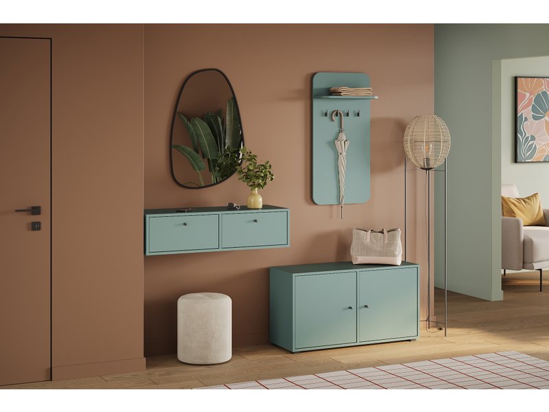 Модульная прихожая Сайрис 2 Серо-зеленый