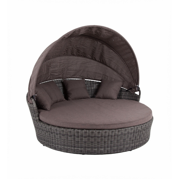 Плетеная кровать круглая, цвет графит 4SIS Стильяно YH-L618W graphite