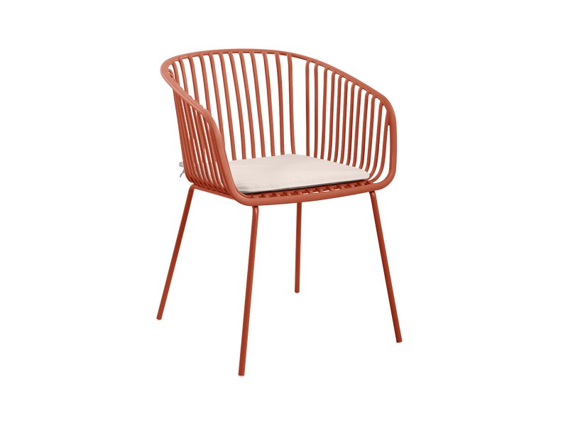 Стул Франс Рогожка Белый/Терракотовый