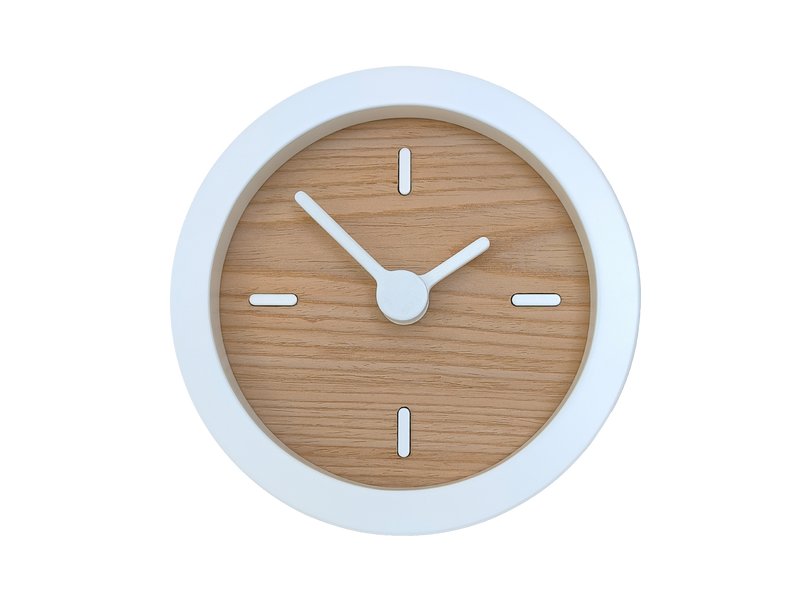 Часы Кудо 16 Древесный натуральный/Белый