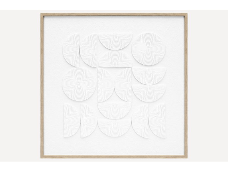 Картина Рельеф-1 Геометрия Белый 60x60