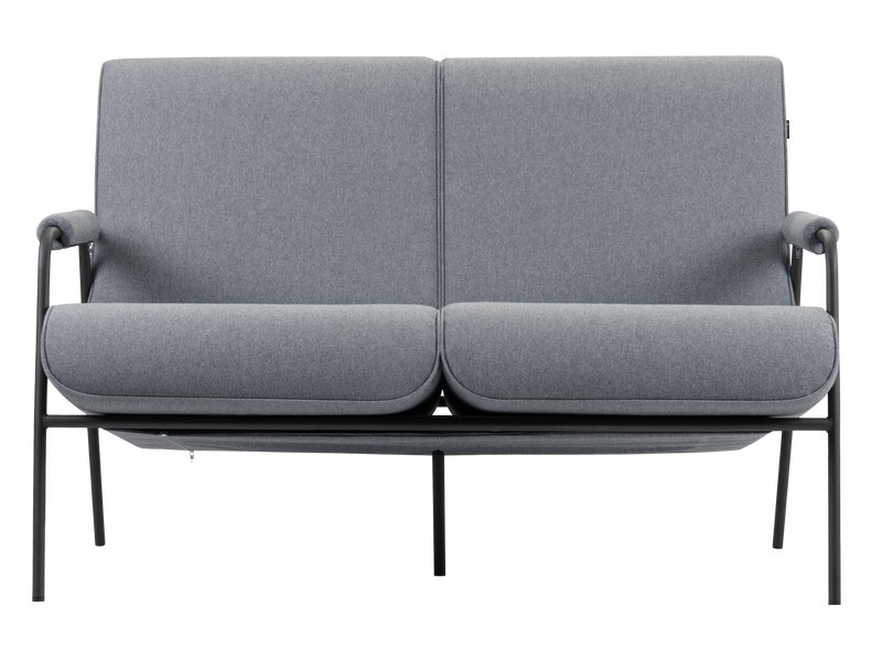 Диван садовый Ганти Рогожка Серый/Черный