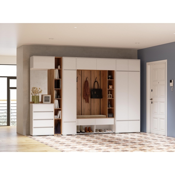 Модульная прихожая Роут комплектация 2 (Роут белый комплектация 2) Woodville арт.596584