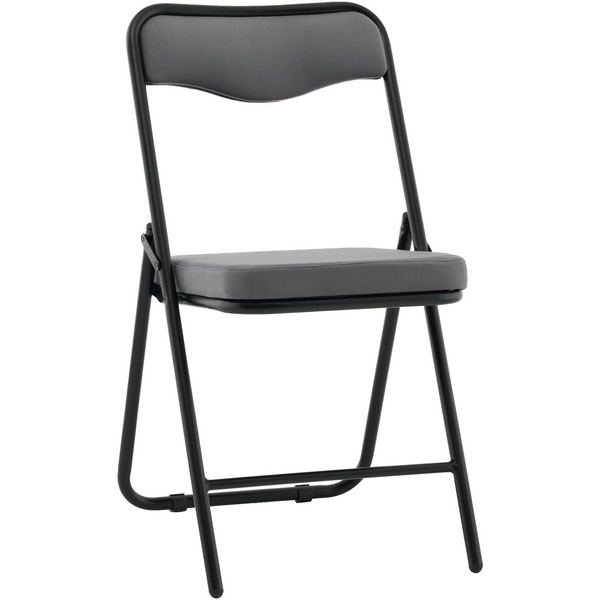 Стул складной Джонни велюр велютто темно-серый каркас черный матовый Stool Group арт.УТ000041387