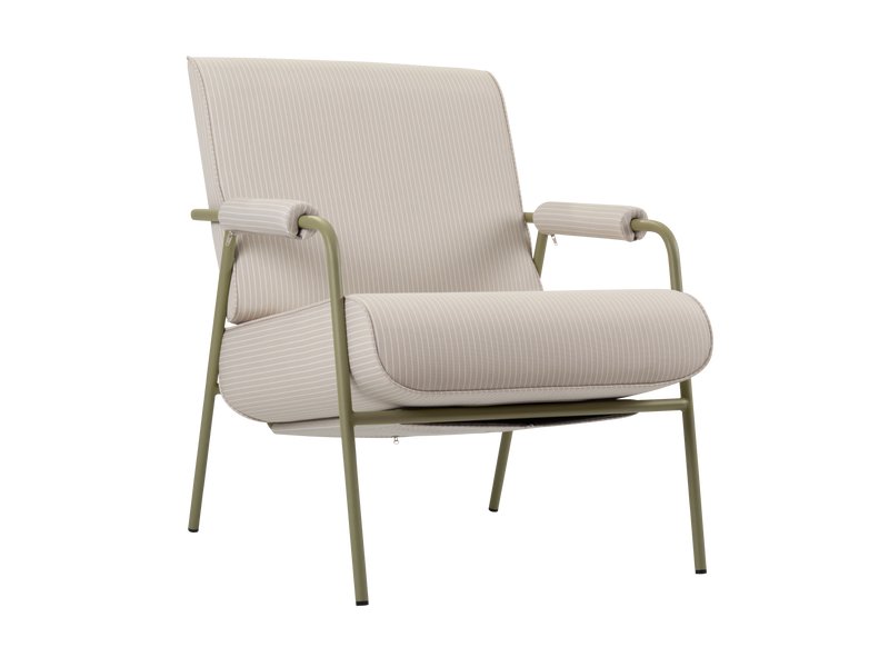 Кресло Ганти Рогожка Бежевый/Оливковый