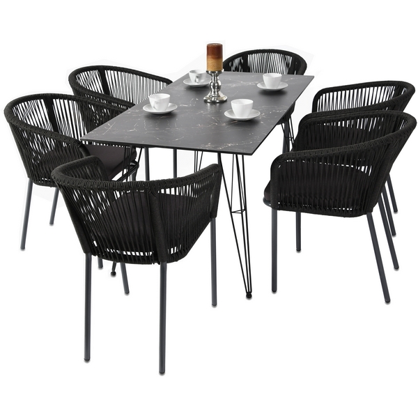 Обеденная группа на 6 персон, цвет темный 4SIS Милан Indoor-4SiS-2419 dark