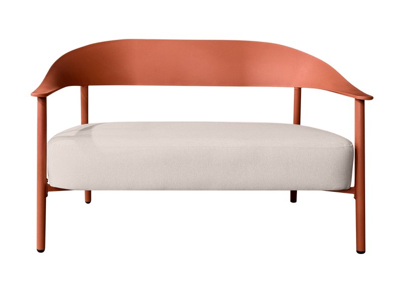 Диван садовый Айла Рогожка Бежевый/Терракотовый