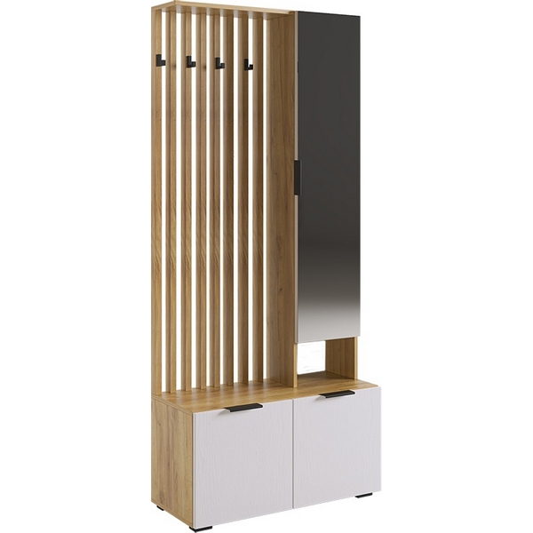 Бери Прихожая, цвет дуб крафт золотой/белое дерево Mebelson (арт.MPR-021.2563)