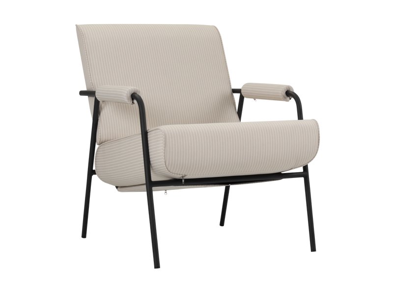 Кресло Ганти Рогожка Бежевый/Черный