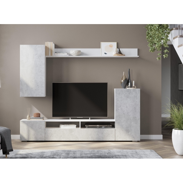 Готовые гостиные Woodville Oluwande белый / цемент светлый 499614