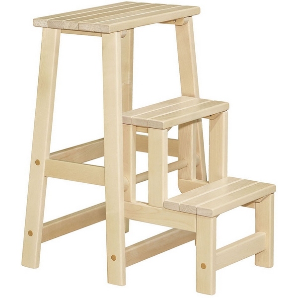 Стул с подставкой для ног с 2 ступенями лак от фабрики Mebelik