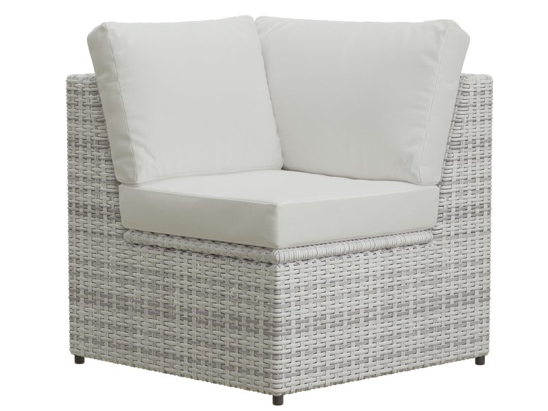 Угловое кресло Брайт Рогожка Белый/Серый