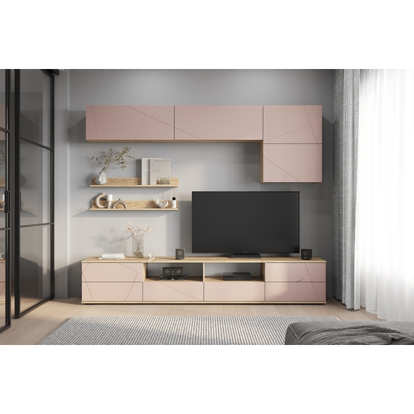 Гостиная БТС Камелия ГС-01, Крафт, Шарли пинк