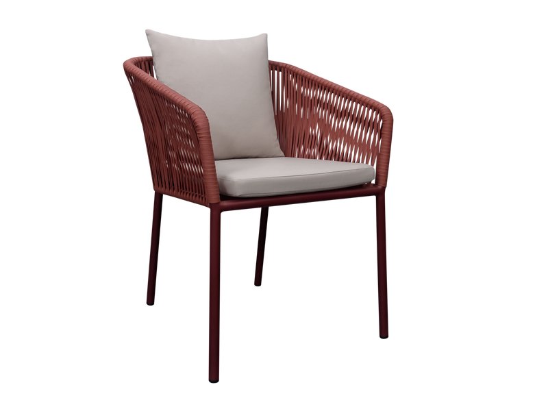 Стул Лимбер Рогожка Бежевый/Бордовый