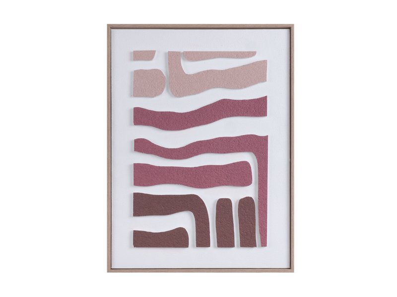 Картина Рельеф Линии Бордовый 60x80