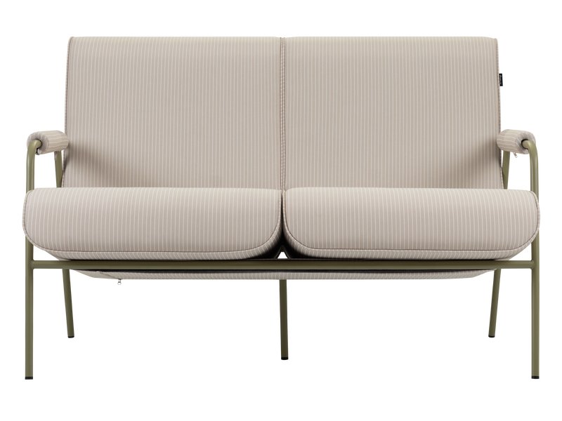 Диван садовый Ганти Рогожка Бежевый/Оливковый