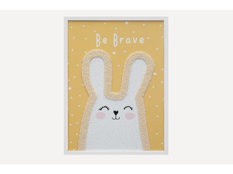 Постер детский Тини Будь xрабрым Желтый 30x40