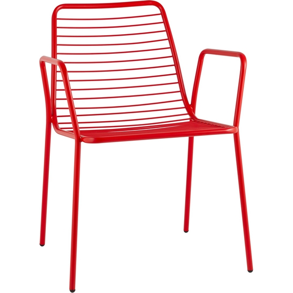 Стул с подлокотниками Дели металл красный Stool Group (арт.УТ000039268)