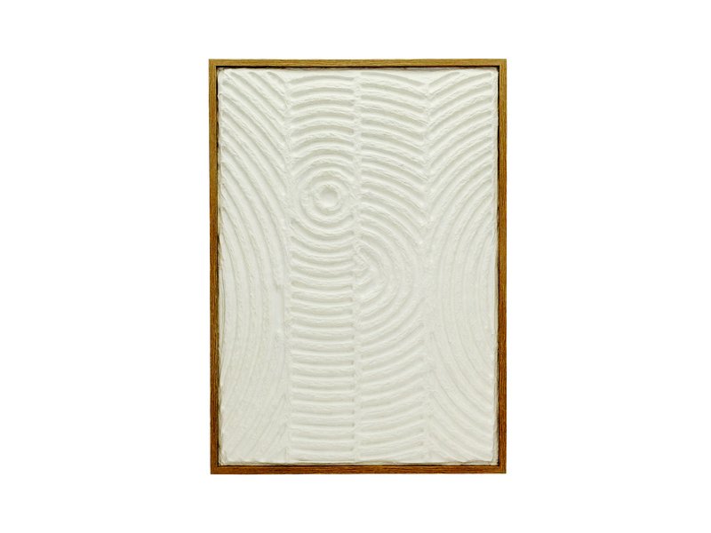 Картина Рельеф Полоски Белый 50x70