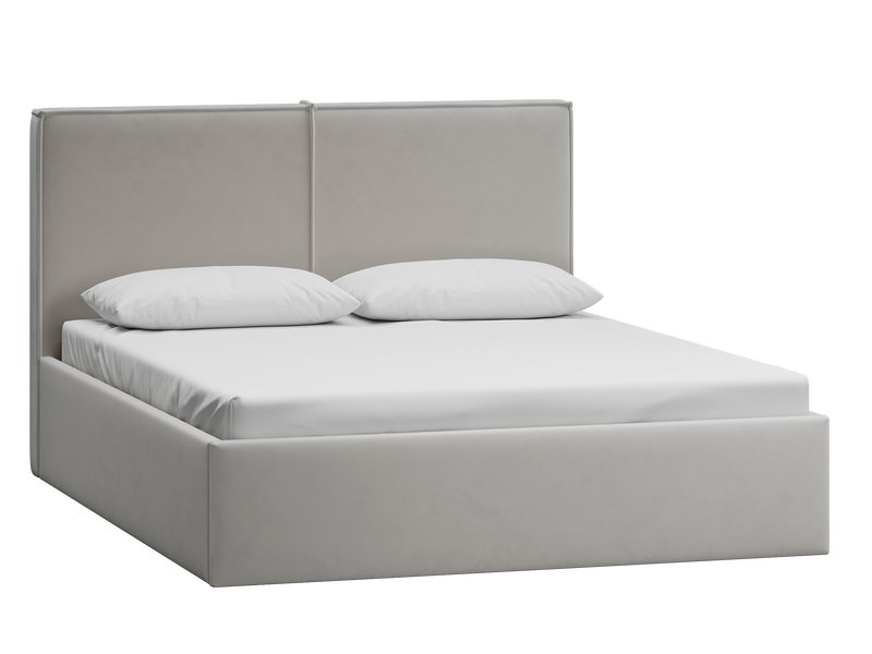 Кровать Эби-П 160 Велюр Серый