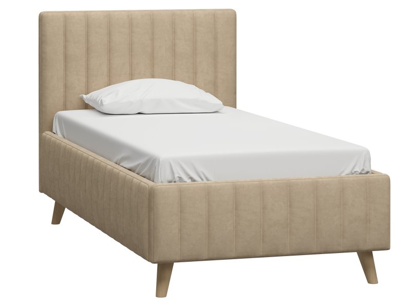 Кровать Маркфул 90 Велюр Песочный