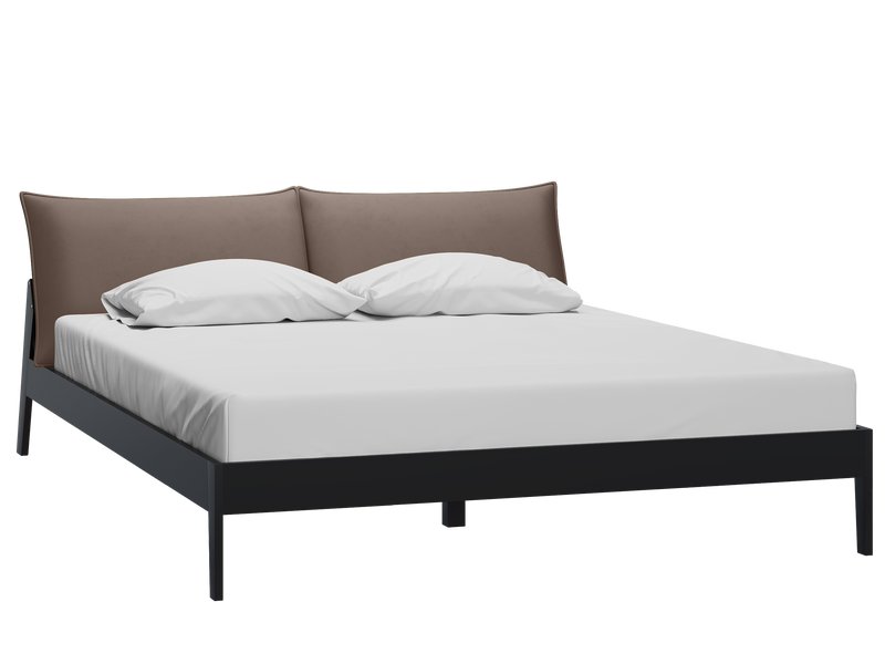 Кровать Эвелен-Серый 160 Велюр Латте