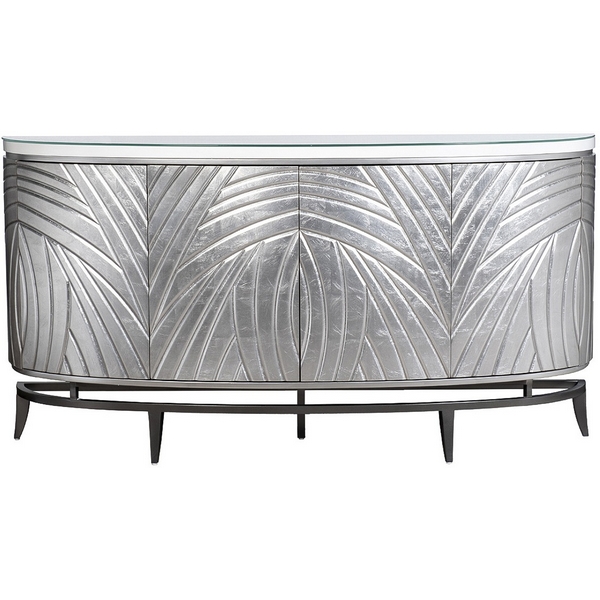 Комод серебристый с декором 182*41*97см Garda Decor арт.ART-2932