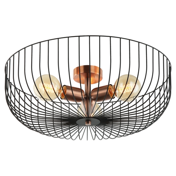 Потолочная люстра IP21 светодиодная в форме клетки Lussole Brooks GRLSP-8250